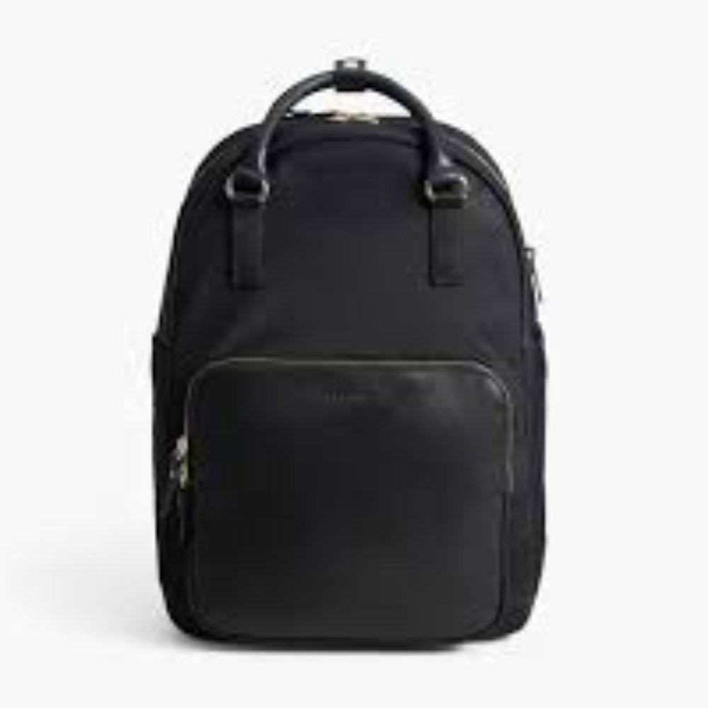 Lo & Sons Rowledge backpack black gold large NWT
